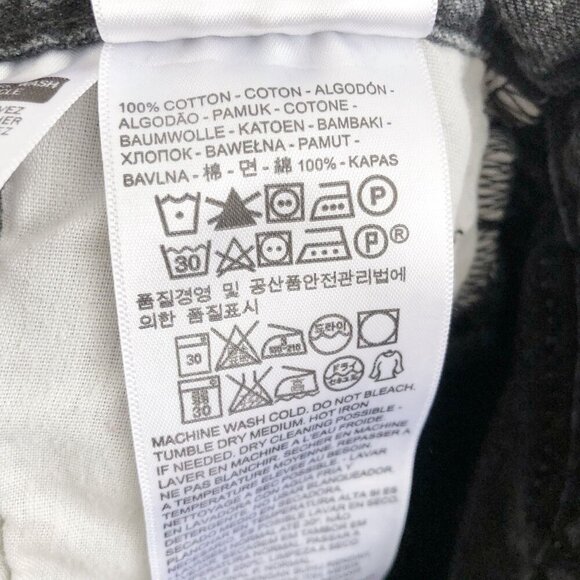 LEVI'S 501 Charcoal Denim Shorts No Size Tag Check Measurements - Picture 8 of 9